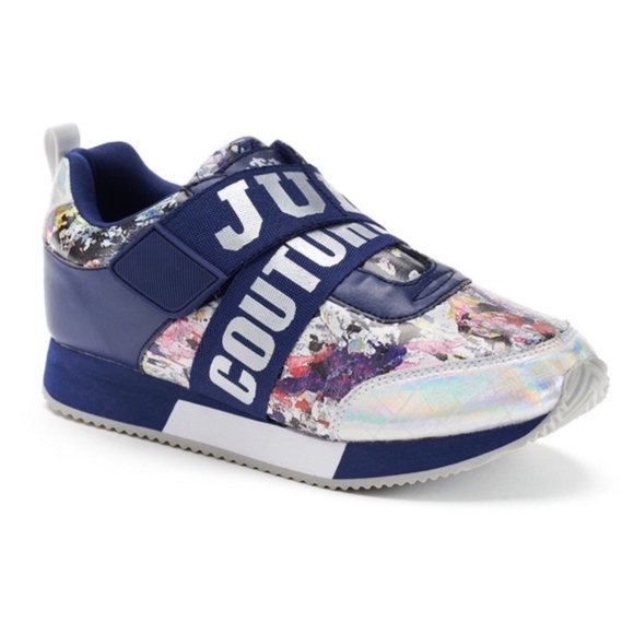 Juicy Couture Shoes - Juicy Couture Blue Paint Splatter Sneakers NWT